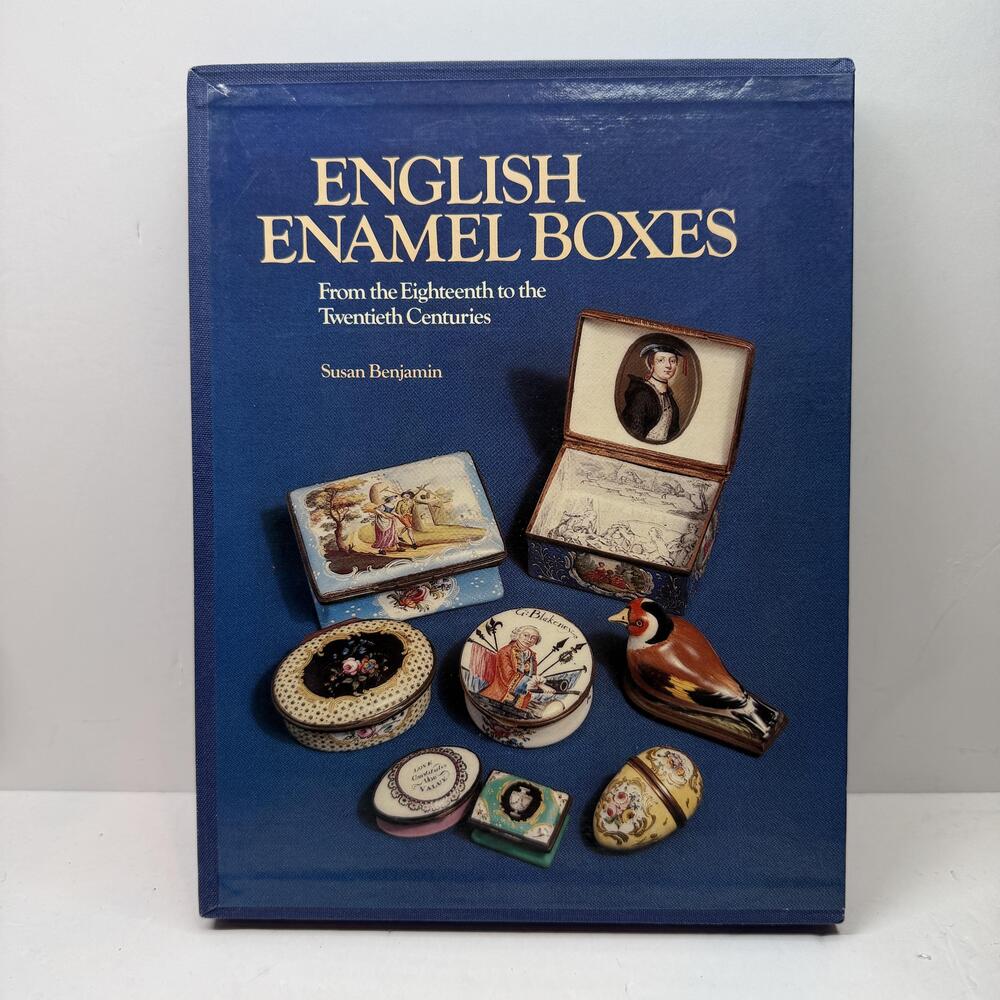 Vintage 1978 English Enamel Boxes Susan Benjamin Blue Leather Signed Ltd HC